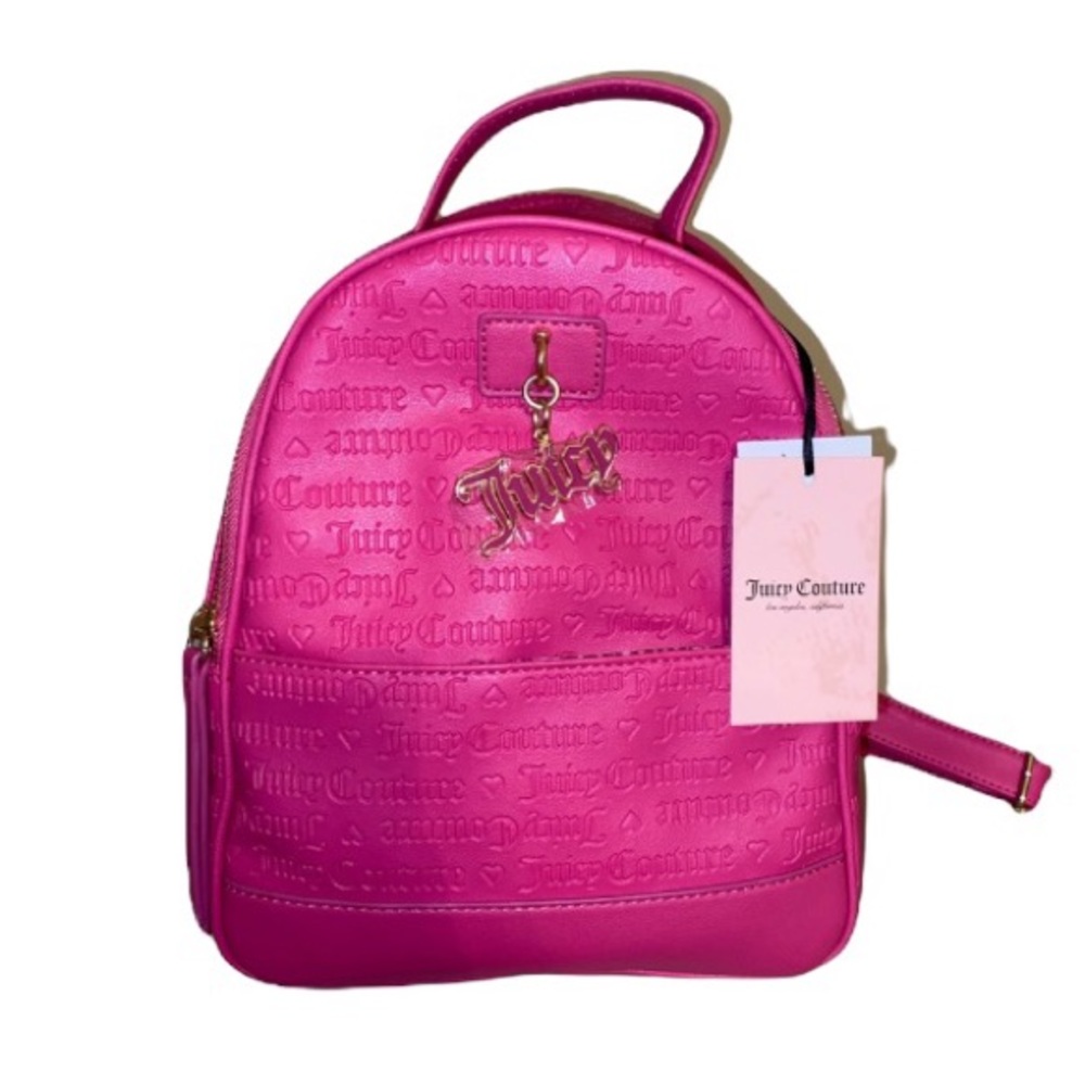 Juicy Couture Pink logo backpack with charm New with tag
